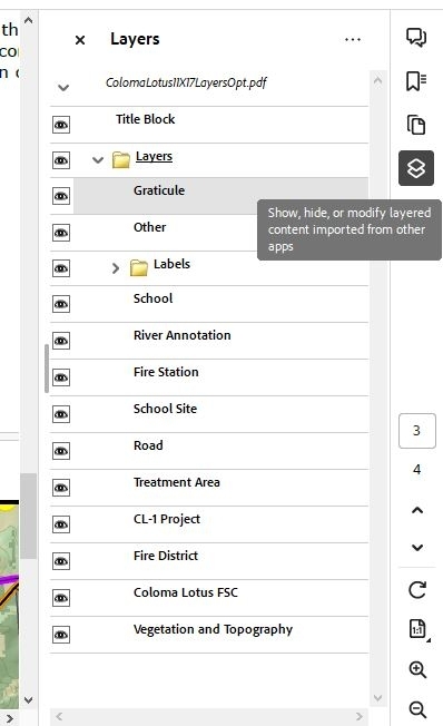 Acrobat Layers Menu